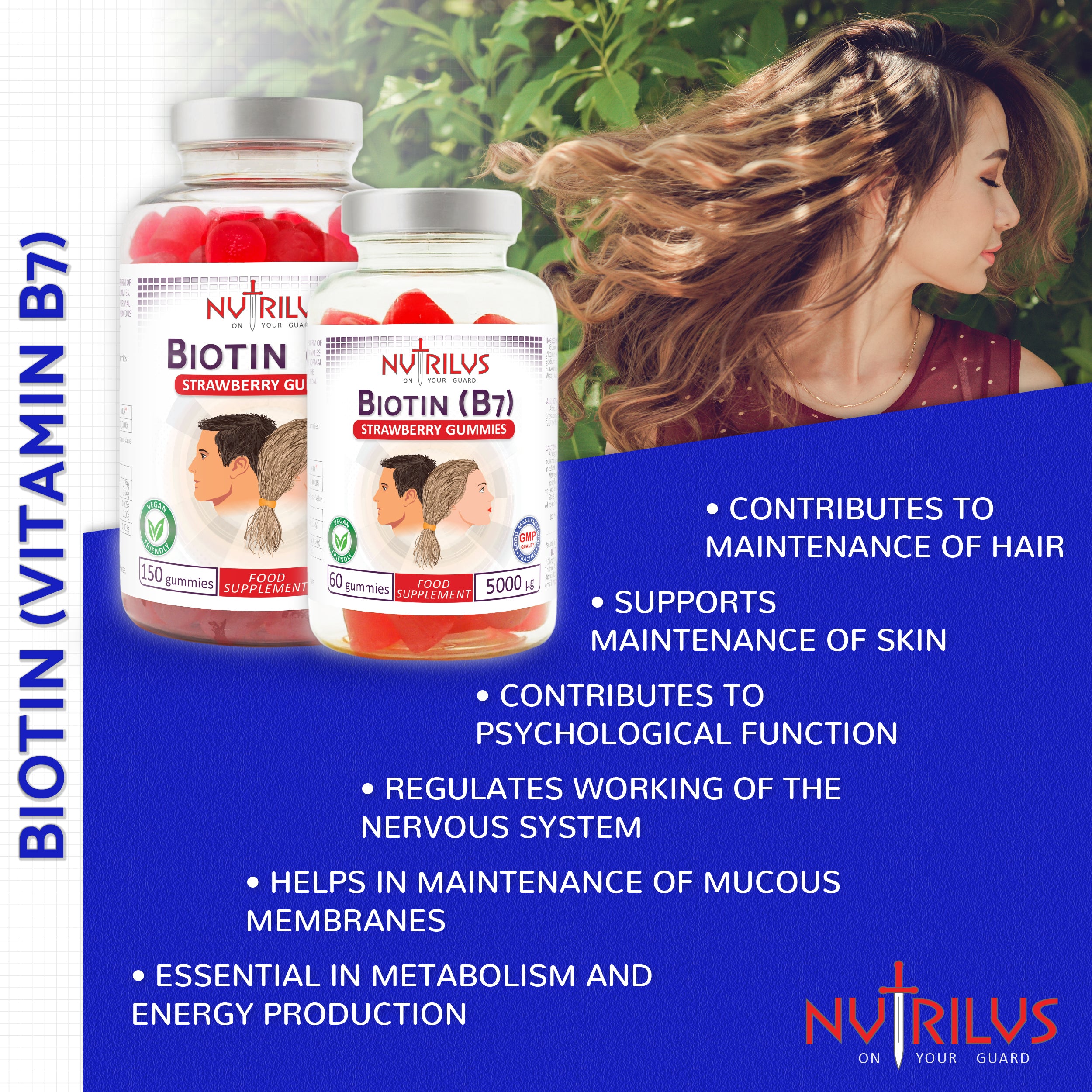 Biotin Gummies 5000µg - High Strength Biotin 5000mcg