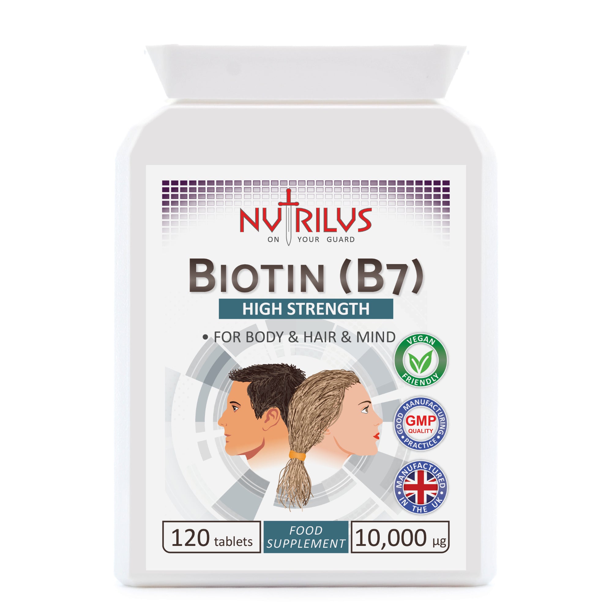 Biotin 120 Tablets High Strength 10,000µg