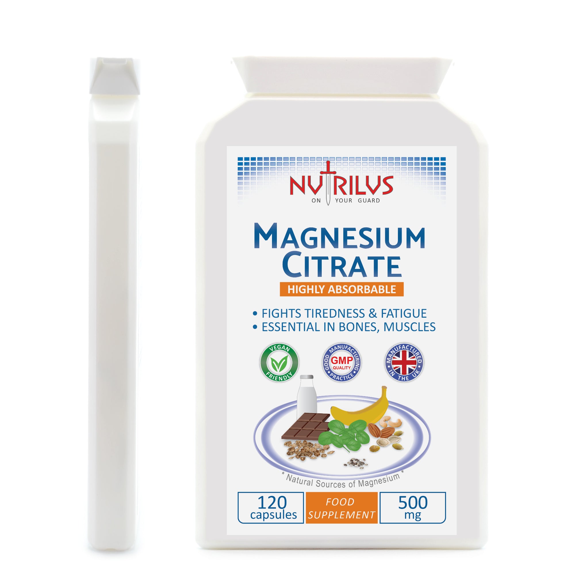 Magnesium Citrate 120 Capsules 500mg