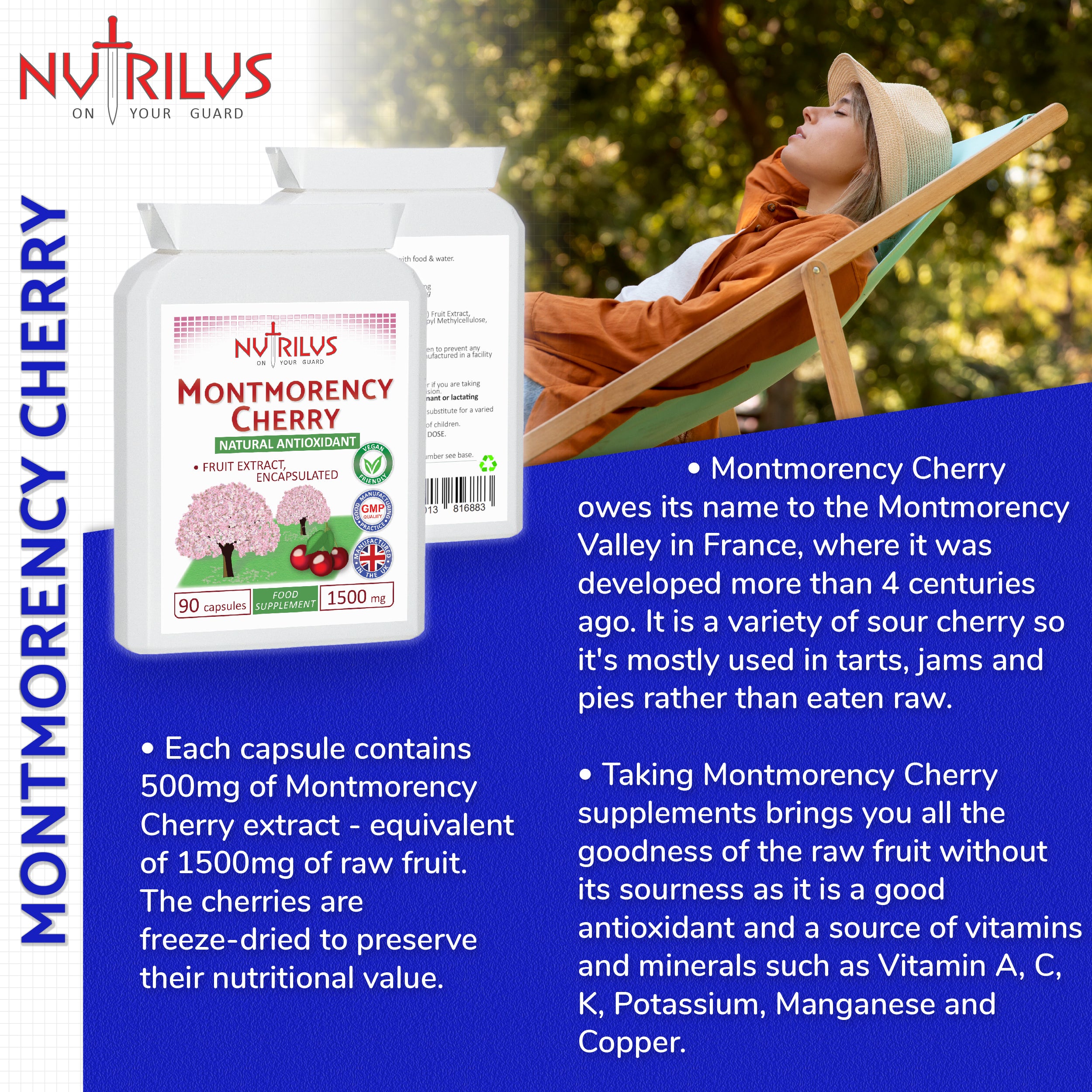 Montmorency Cherry 90 Capsules 1500mg