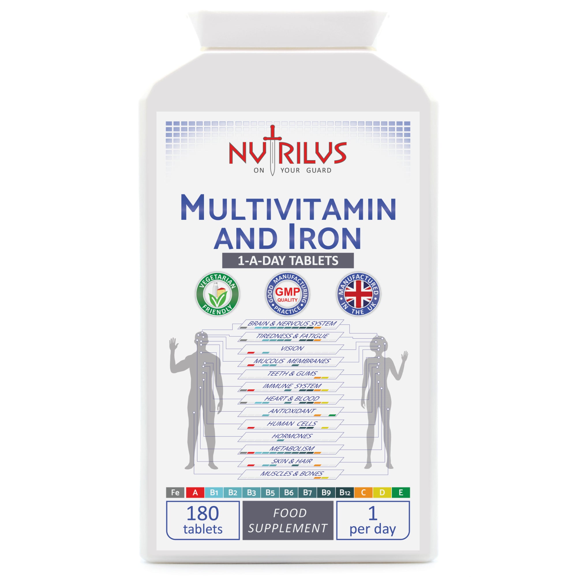 Multivitamin And Iron 180 Tablets