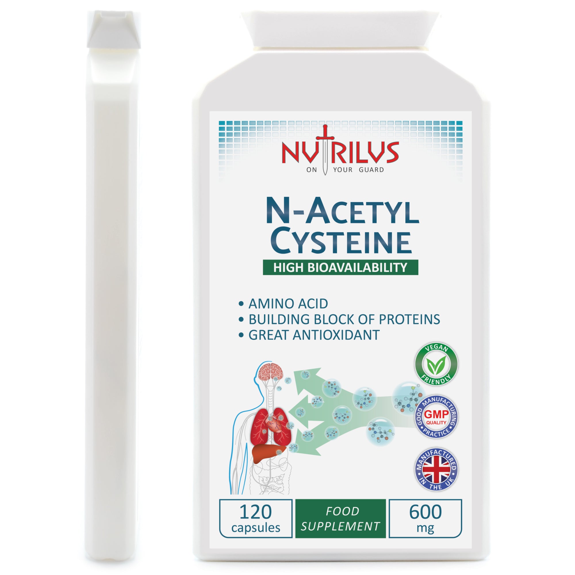 N-Acetyl Cysteine (NAC) 120 Capsules 600mg