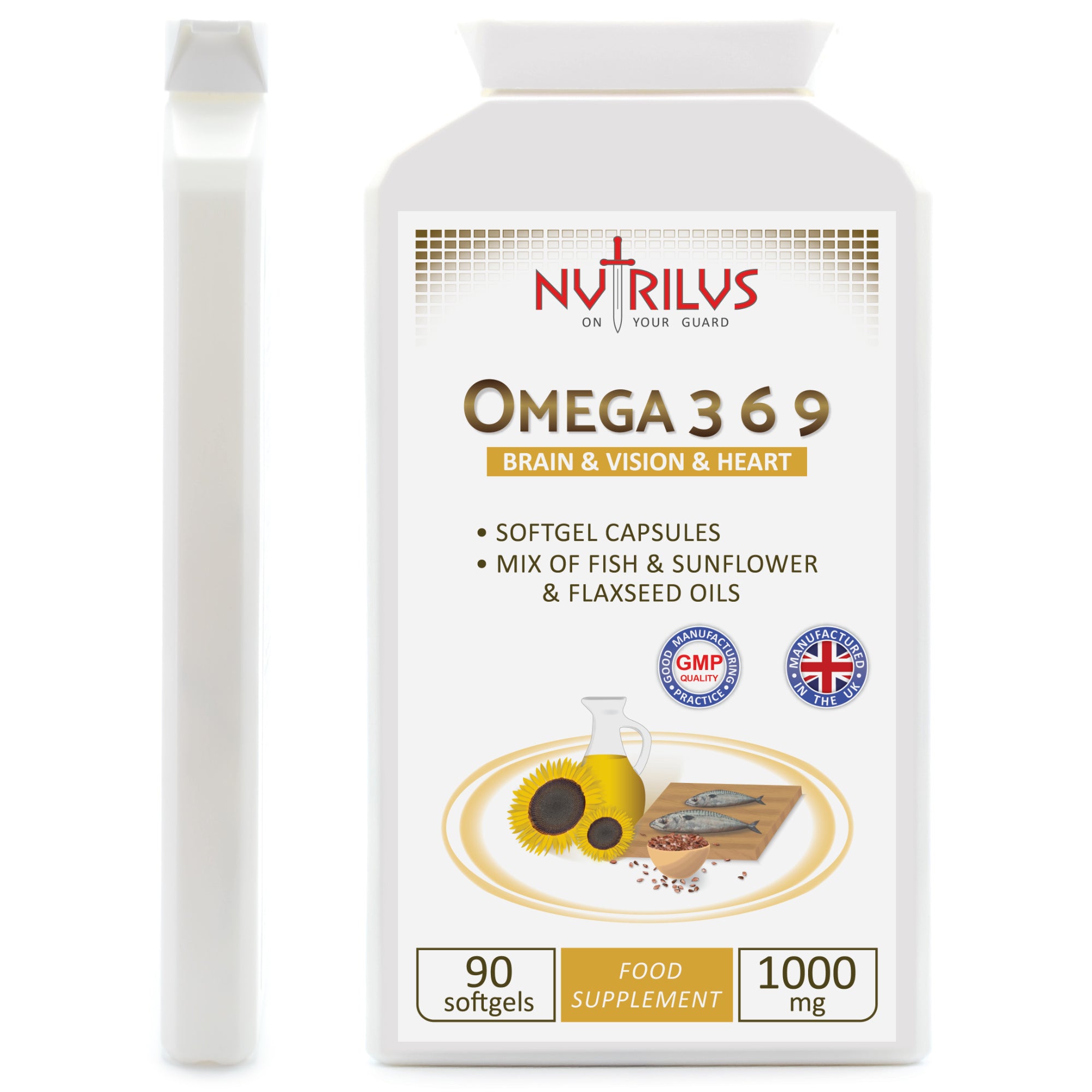 Omega 3 6 9 Oil Mix 90 Softgel Capsules 1000mg