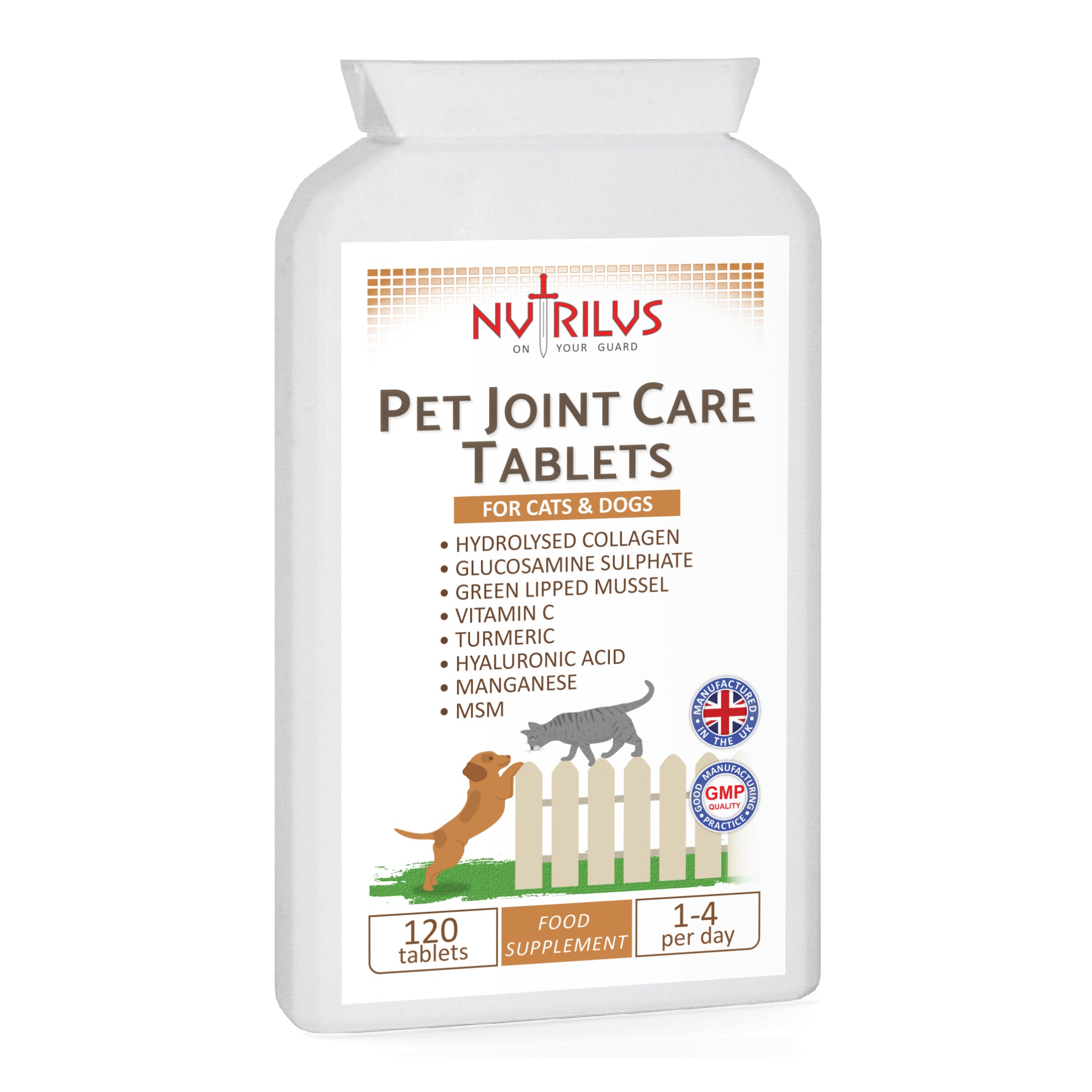 Pet Joint Care 120 Tablets for Cats & Dogs