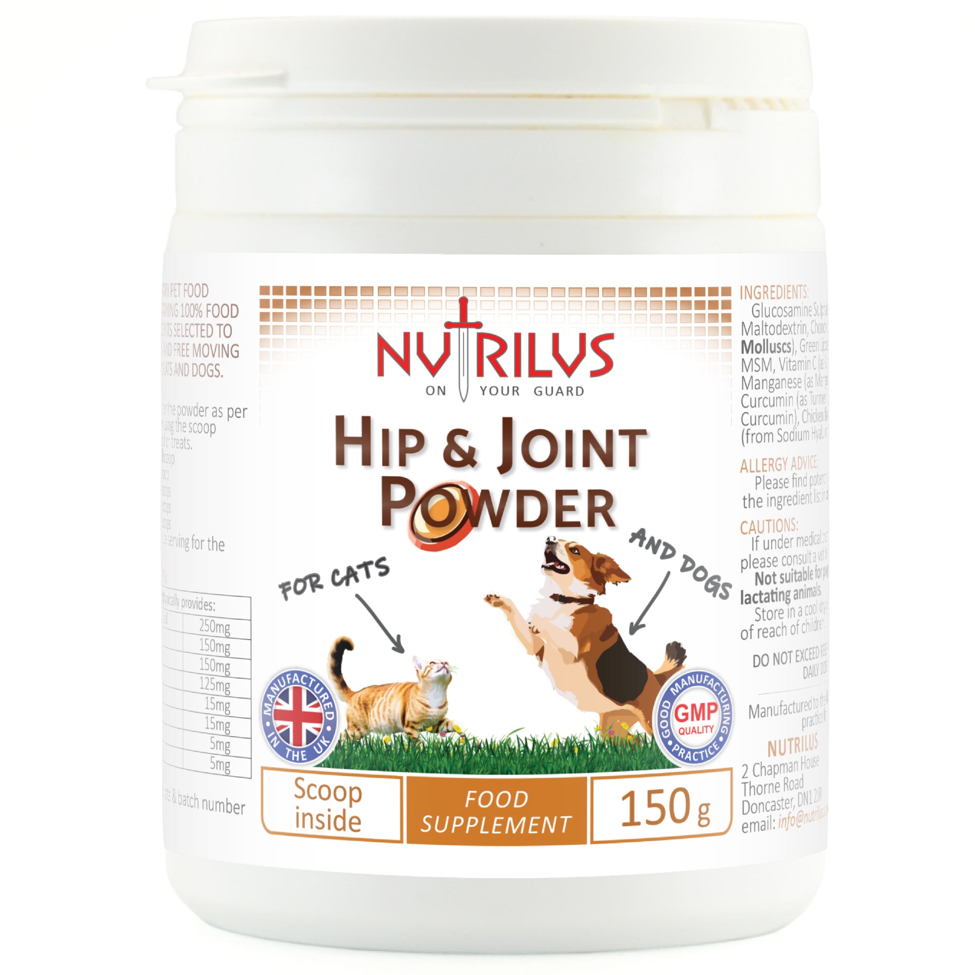 Pet Hip & Joint Powder for Cats & Dogs 150g