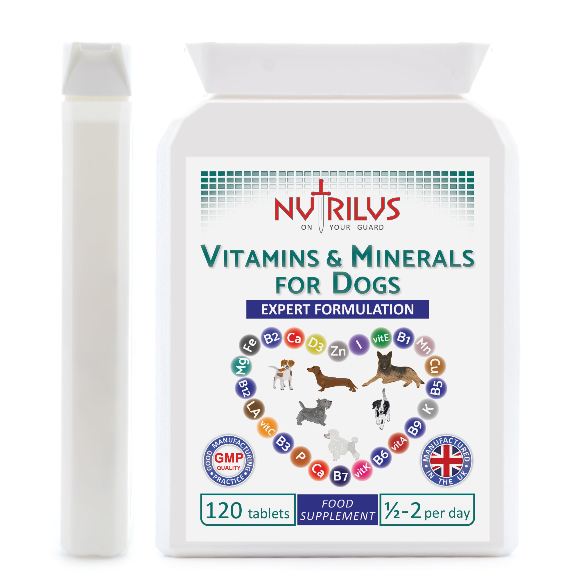 Vitamins & Minerals For Dogs 120 Chicken Flavour Tablets