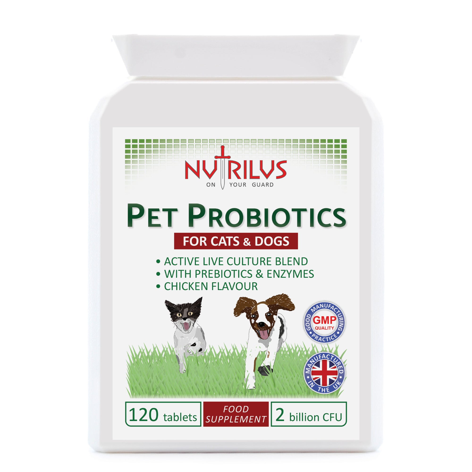 Pet Probiotics 120 Tablets 2 Billion CFU