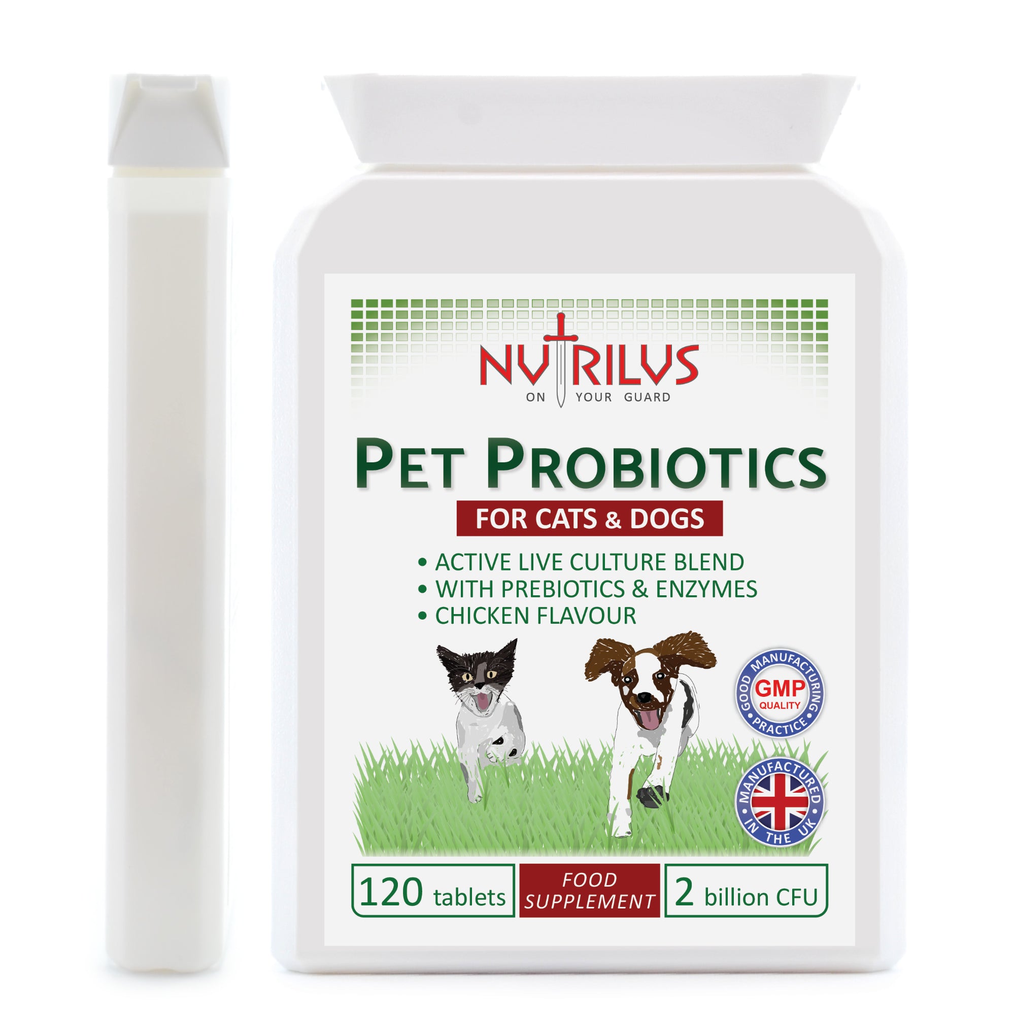 Pet Probiotics 120 Tablets 2 Billion CFU