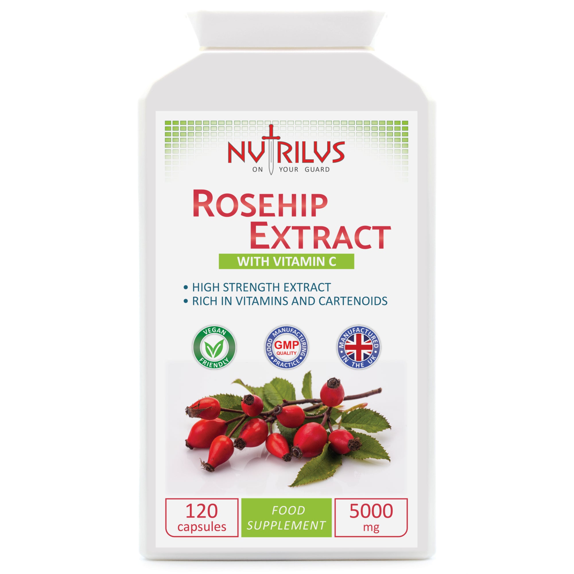 Rosehip Extract 120 Capsules 5000mg