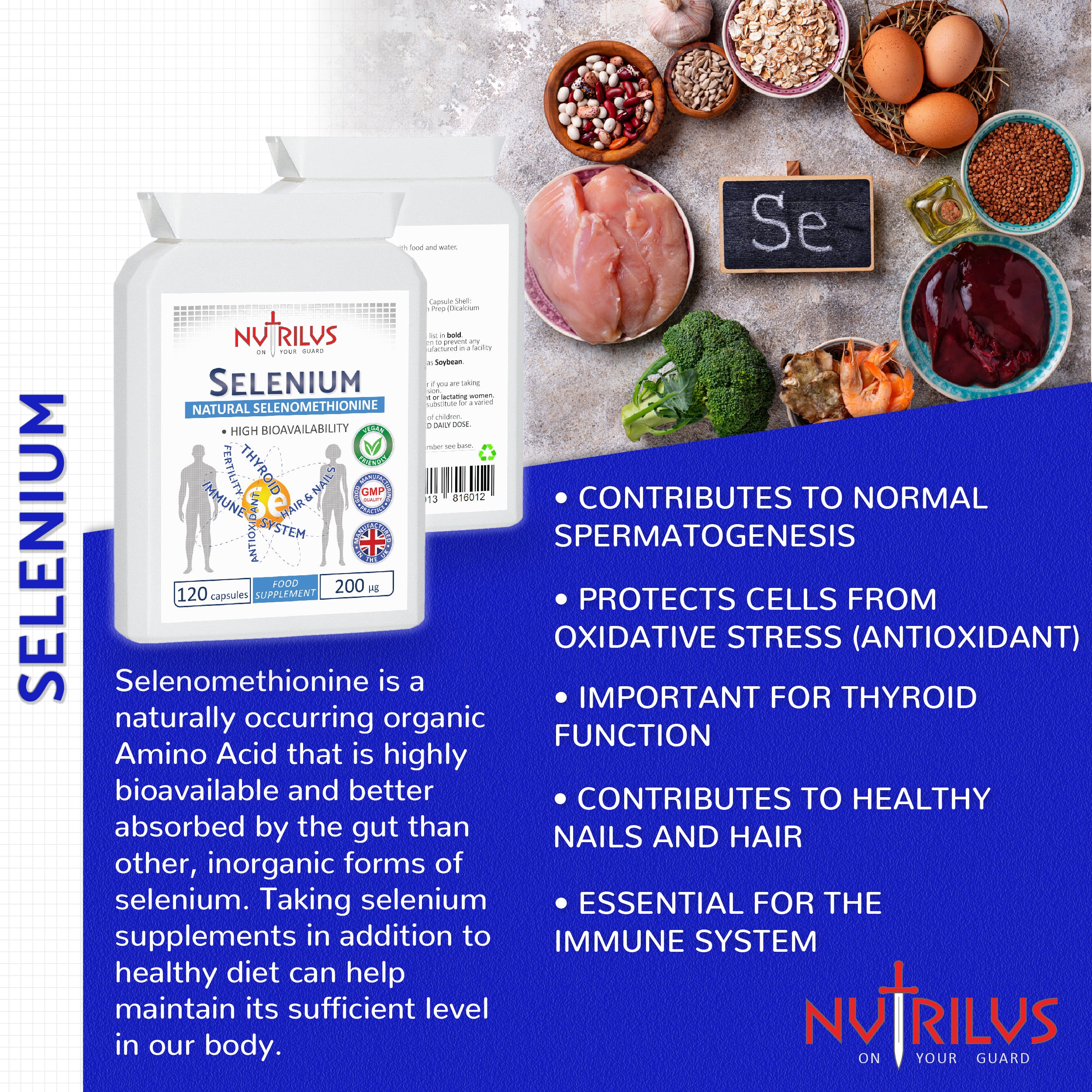 Selenium 120 Capsules 200µg