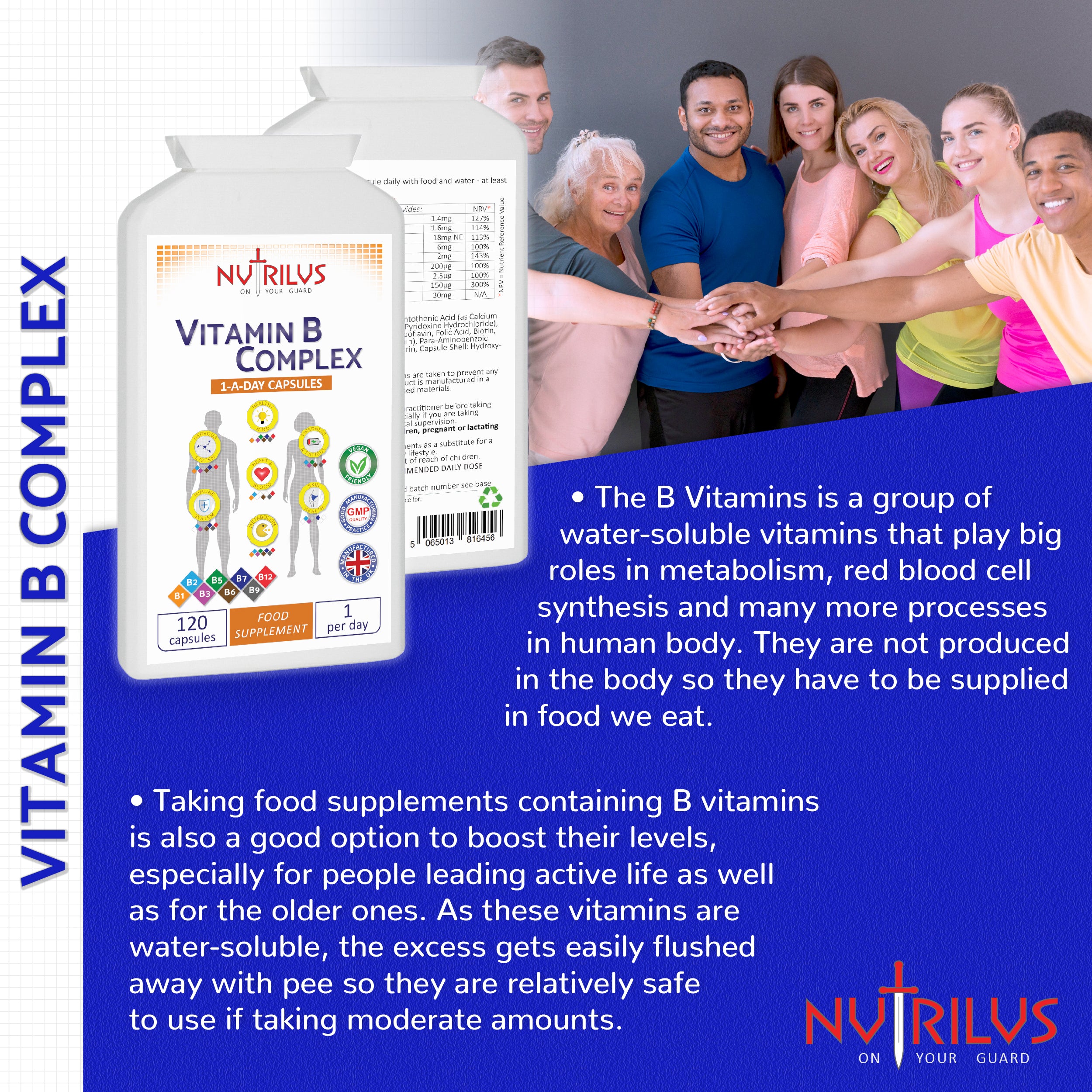 Vitamin B Complex 120 Daily Capsules