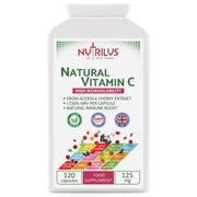 Natural Vitamin C from Acerola Cherry Capsules 125mg