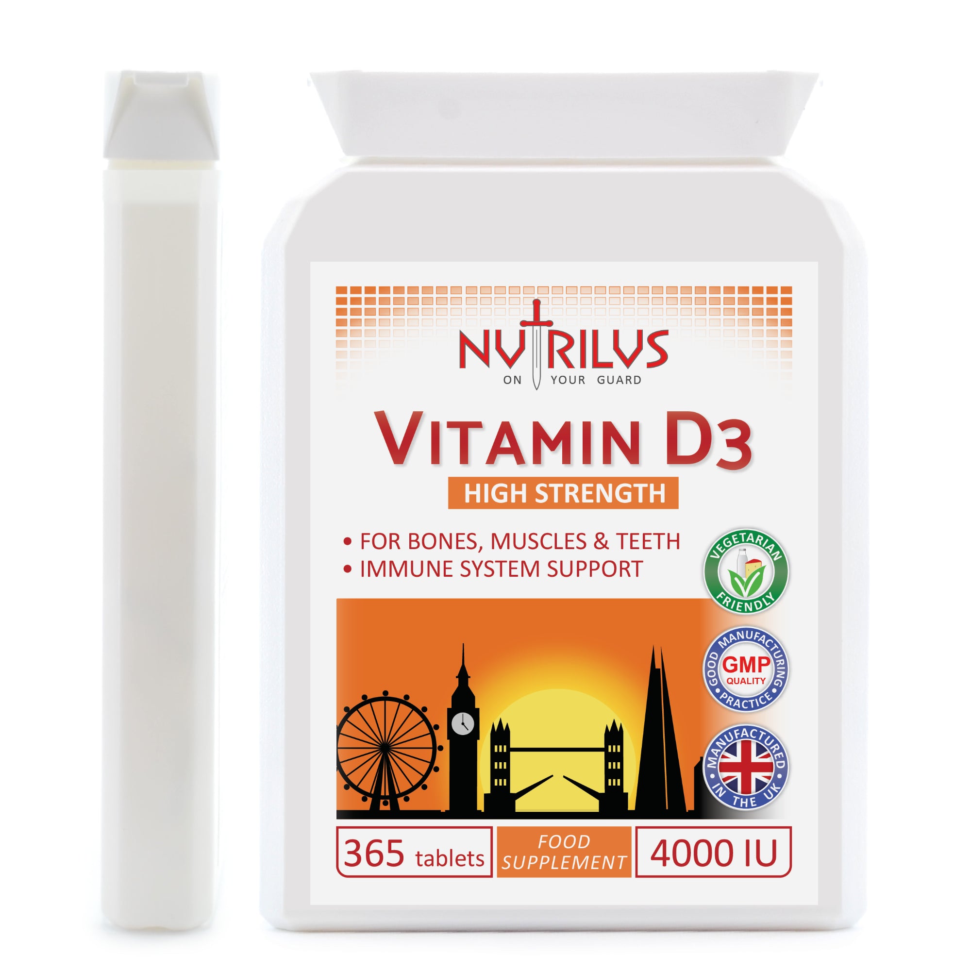 Vitamin D3 High Strength 4000 IU 365 Tablets