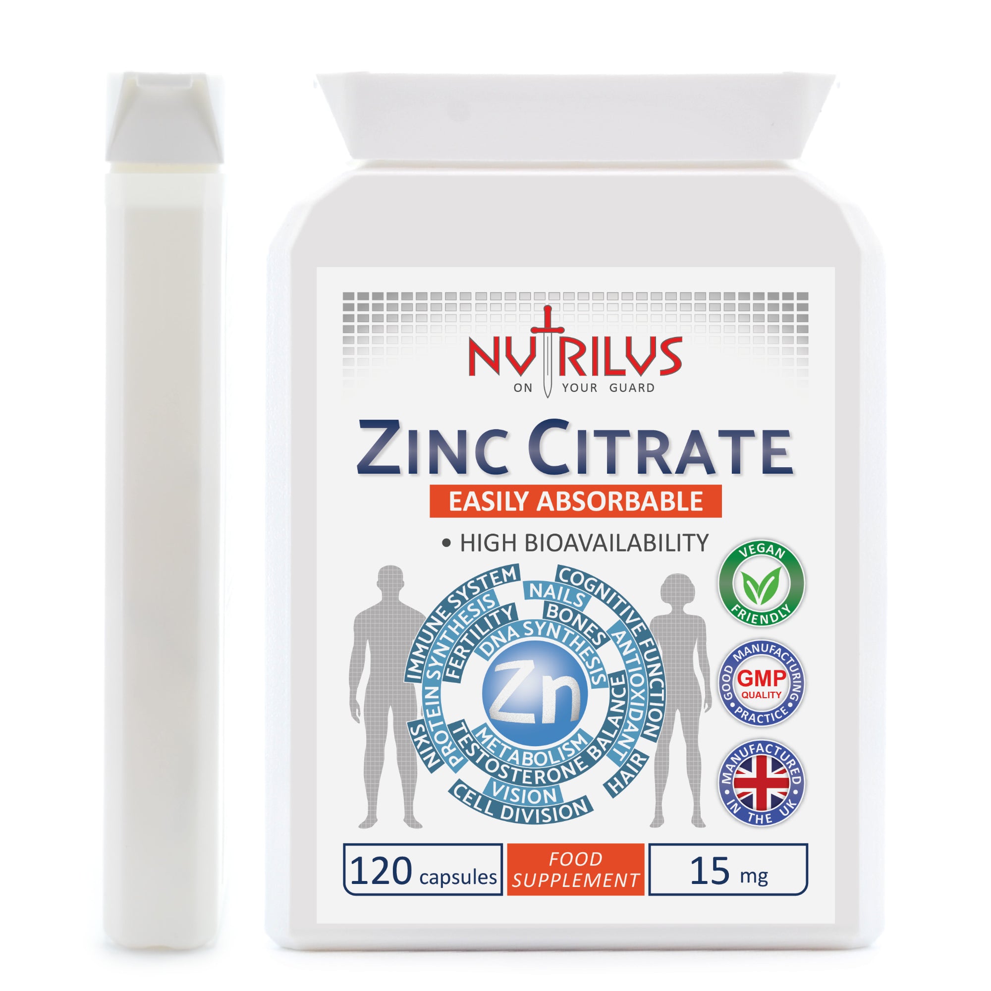 Zinc Citrate 120 Capsules 15mg